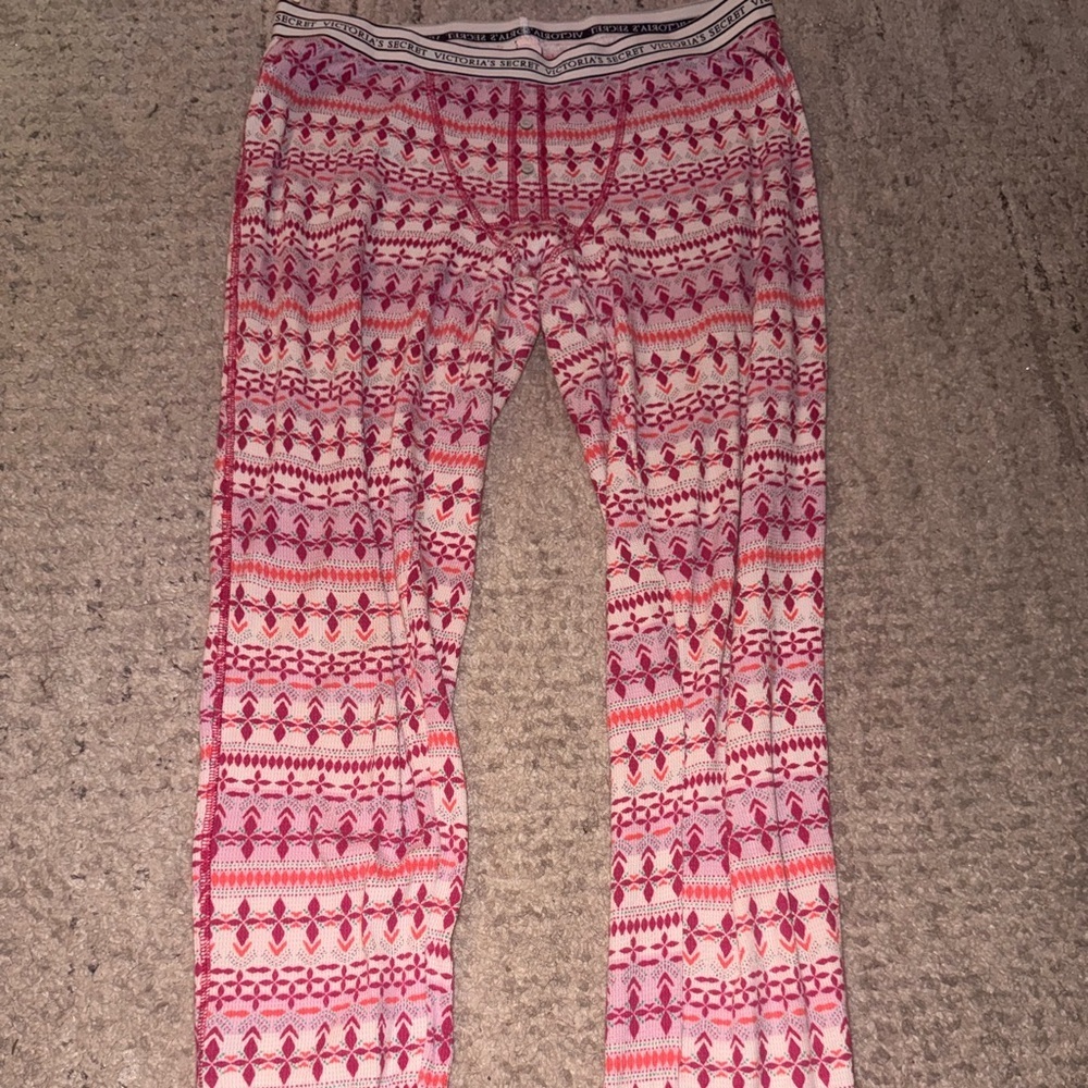 Victoria's Secret Kids Pink Patterned Leggings